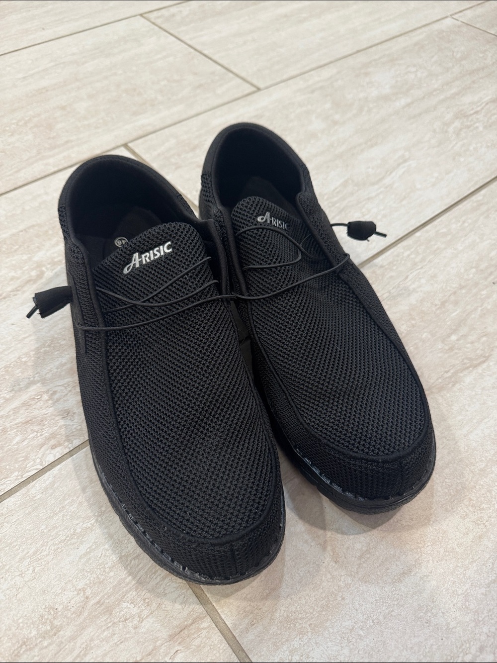 ARISIC|Steel Toe Loafers Shoes Slip On Work Shoes